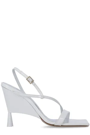 GIA BORGHINI Rosie Logo Detailed Slingback Sandals