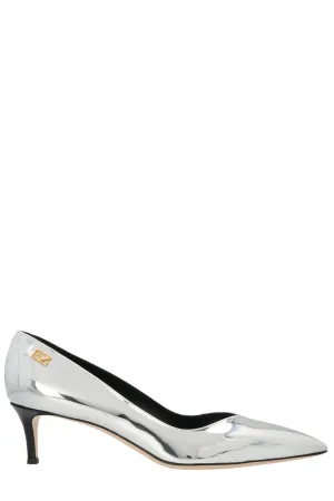 Giuseppe Zanotti Reikii Pointed Toe Logo Plaque Pumps