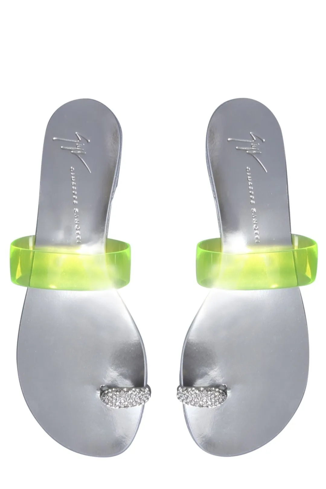 Giuseppe Zanotti Ring Plexi Slip-On Sandals