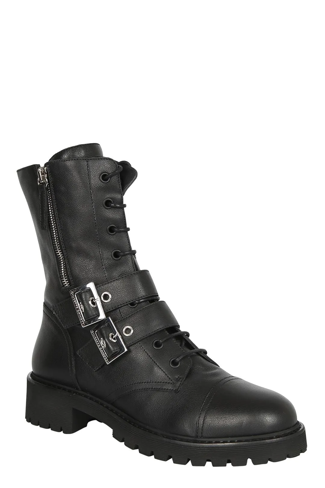 Giuseppe Zanotti Urban Biker Buckle Detailed Boots