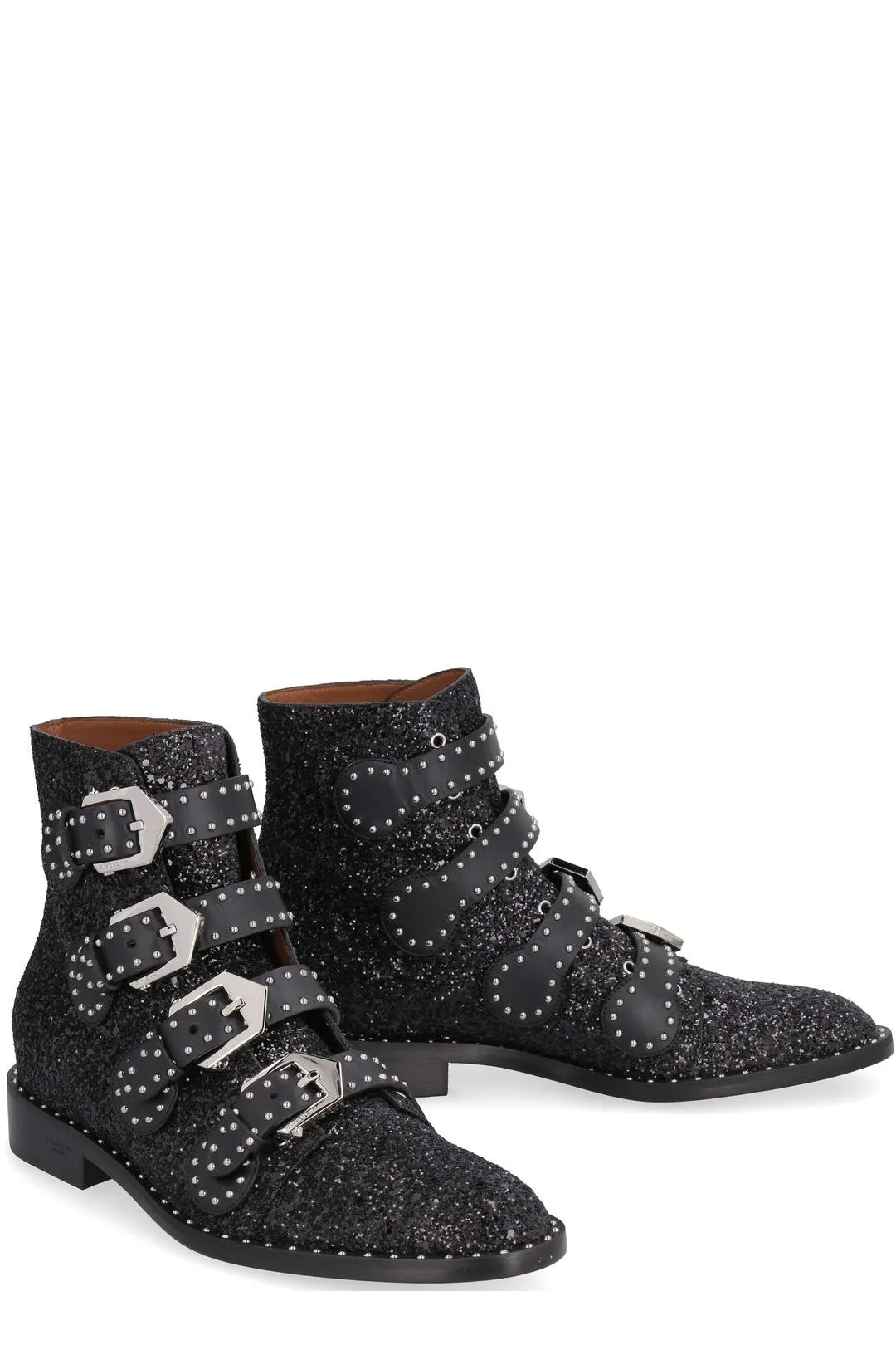 Givenchy Logo Detailed Glitter Ankle Boots