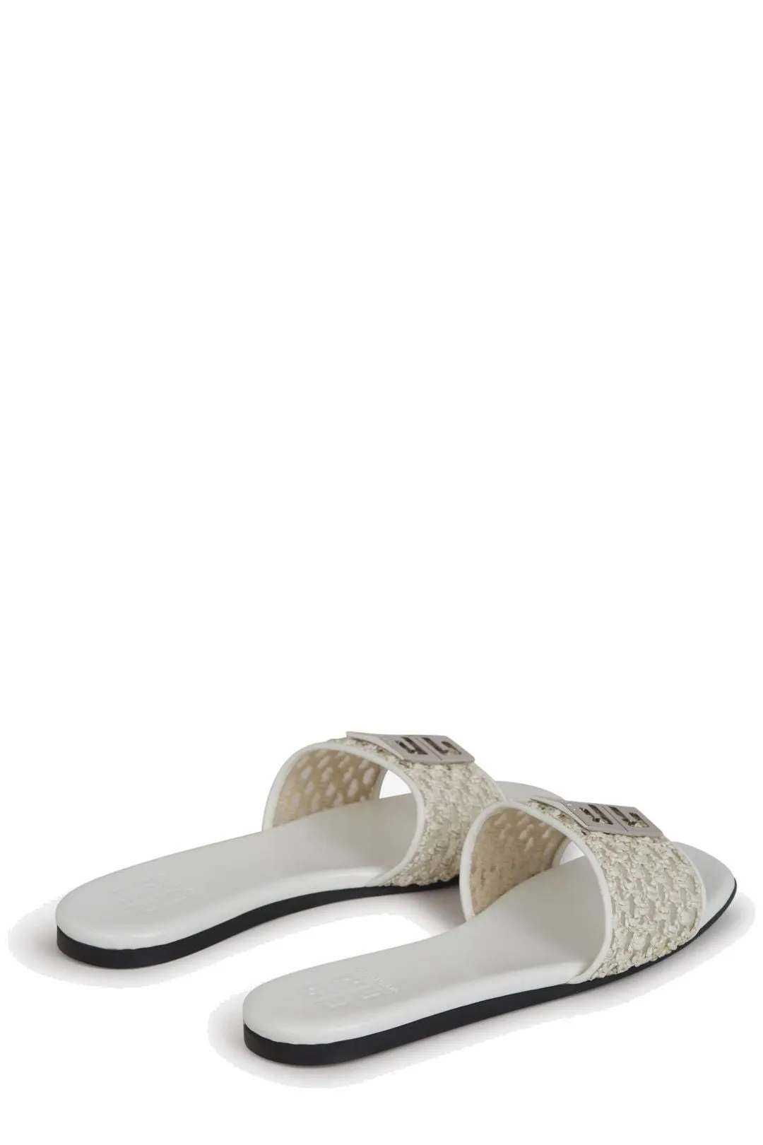 Givenchy Logo Plaque Open Toe Sandals