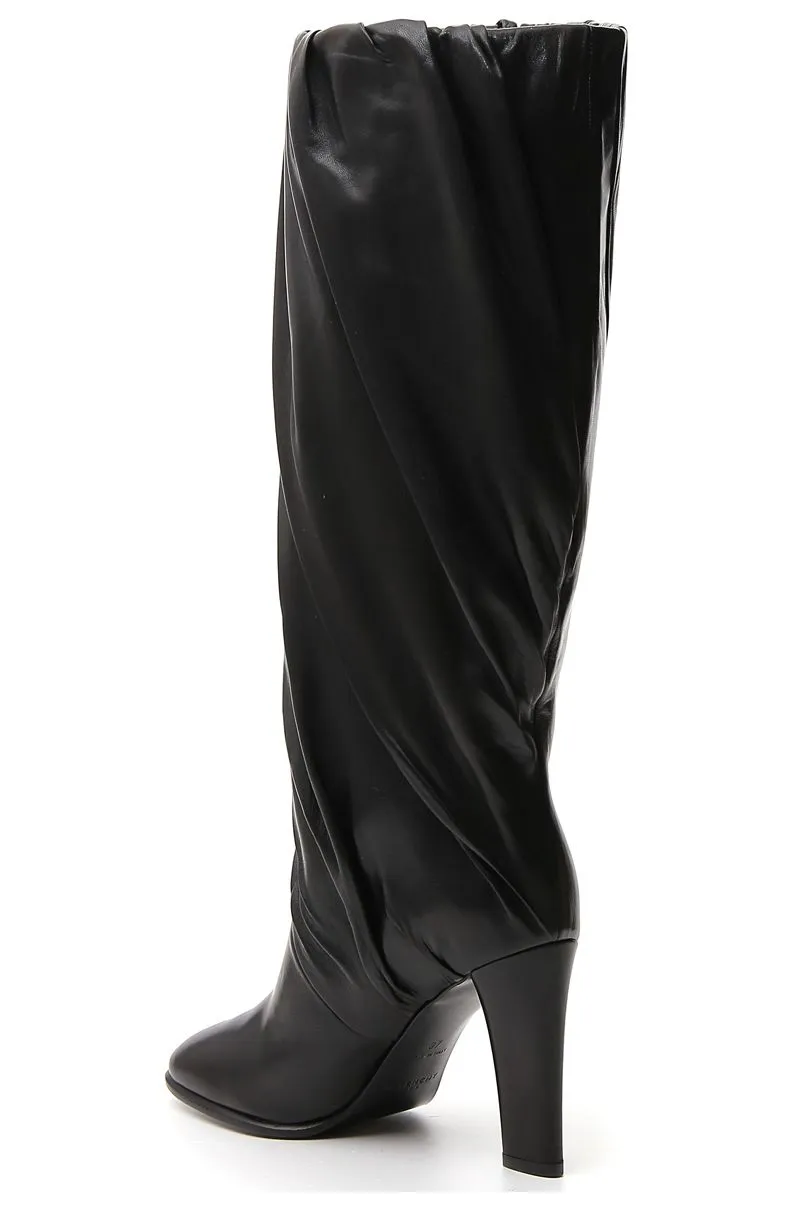 Givenchy Pleated Chunky Heel Boots