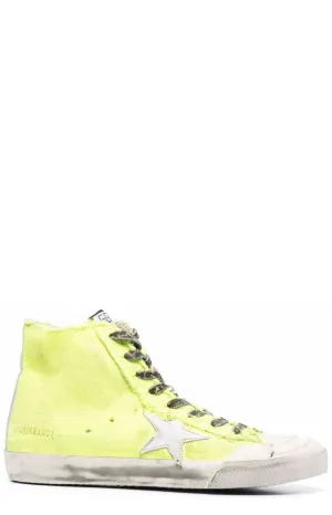 Golden Goose Deluxe Brand Francy Distressed High Top Sneakers