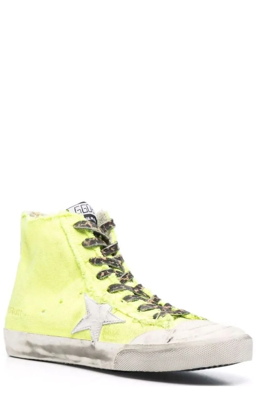 Golden Goose Deluxe Brand Francy Distressed High Top Sneakers