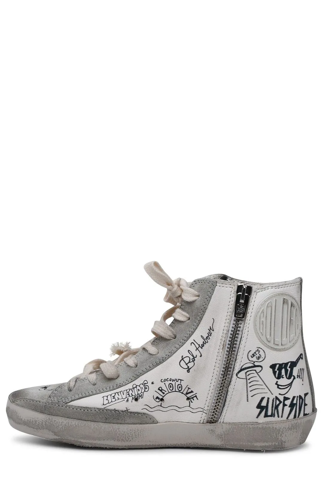 Golden Goose Deluxe Brand Graffiti Printed Lace-Up Sneakers