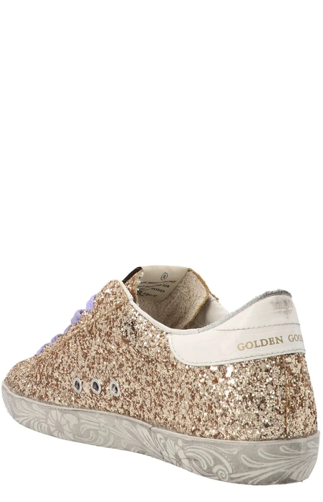 Golden Goose Deluxe Brand Superstar Glitter-Embellished Lace-Up Sneakers