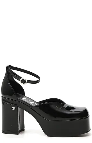 Gucci Ankle-Strap Platform Pumps