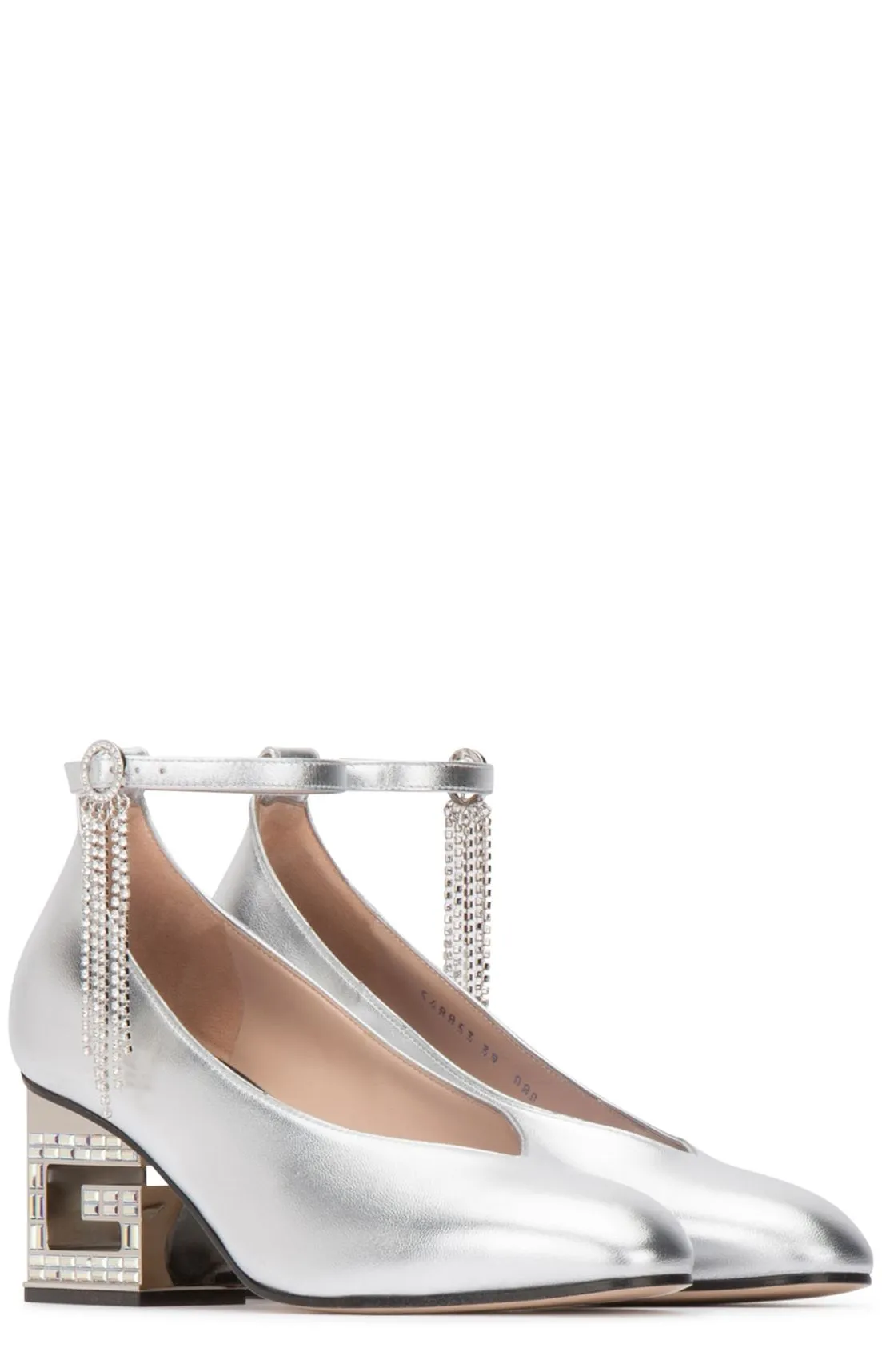 Gucci G Heel Crystal Embellished Pumps