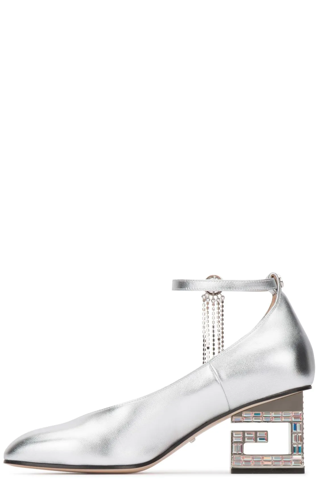 Gucci G Heel Crystal Embellished Pumps