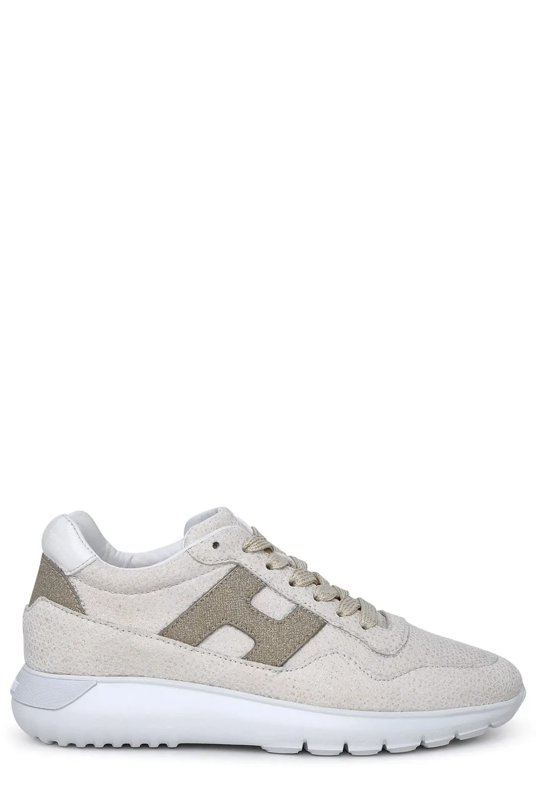 Hogan Logo Patch Lace-Up Sneakers