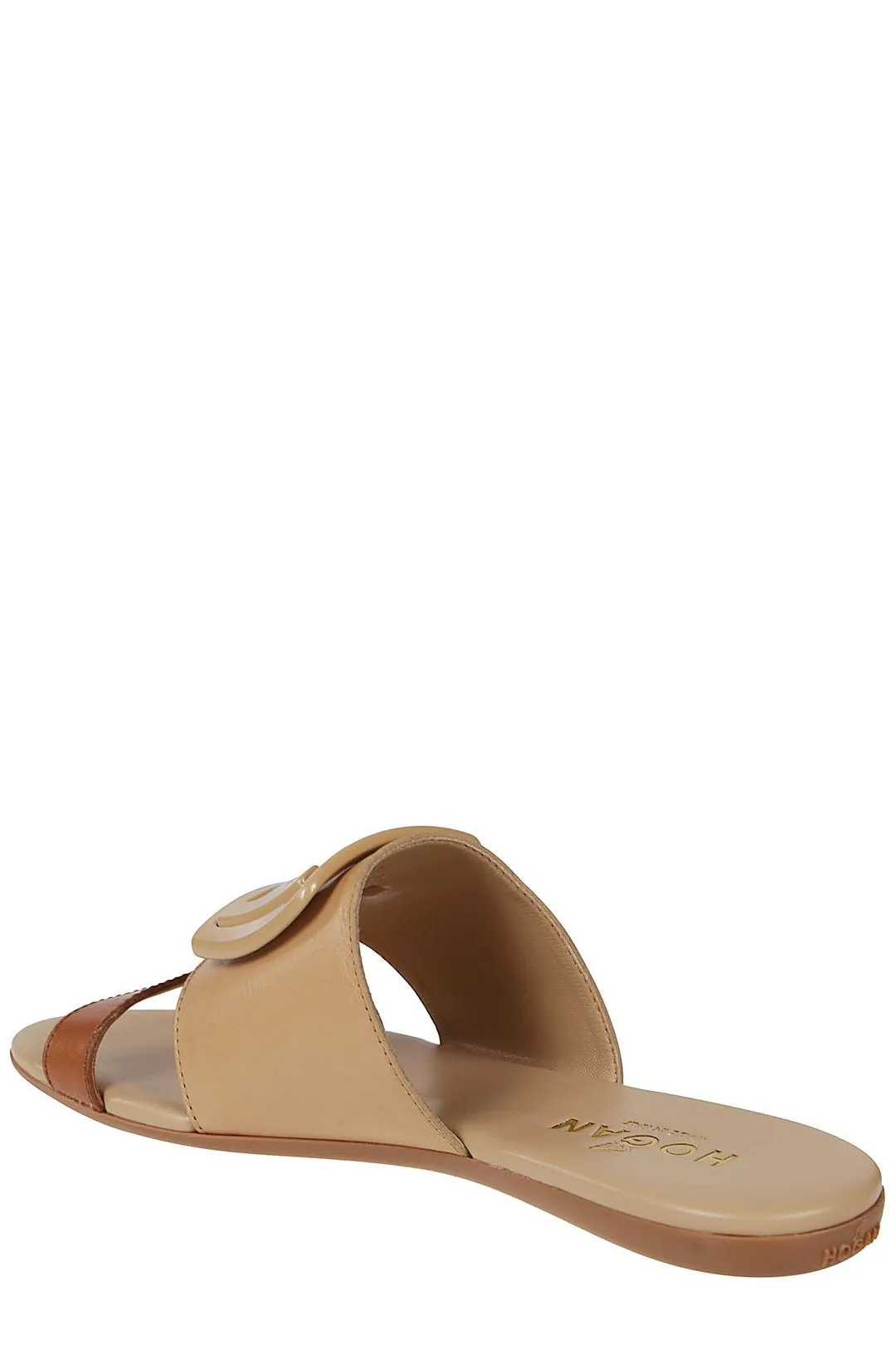 Hogan Logo Plaque Slip-On Sandals