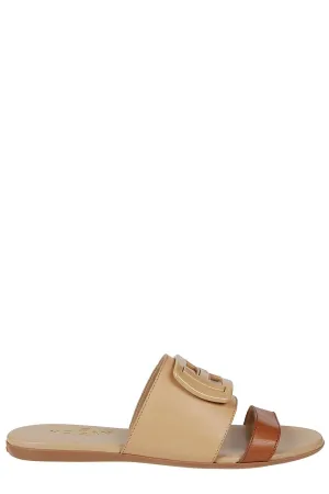 Hogan Logo Plaque Slip-On Sandals