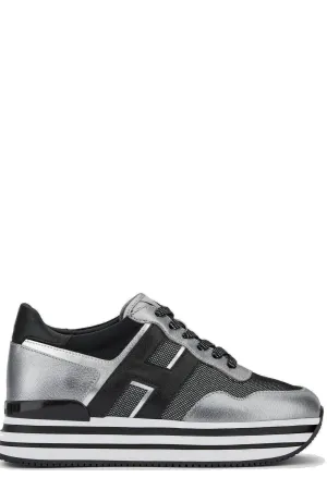 Hogan Maxi H222 Logo Patch Platform Sneakers