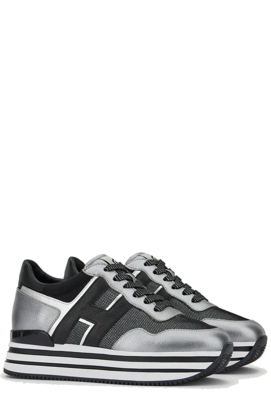 Hogan Maxi H222 Logo Patch Platform Sneakers