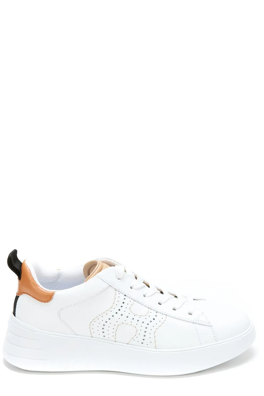 Hogan Round Toe Lace-Up Sneakers
