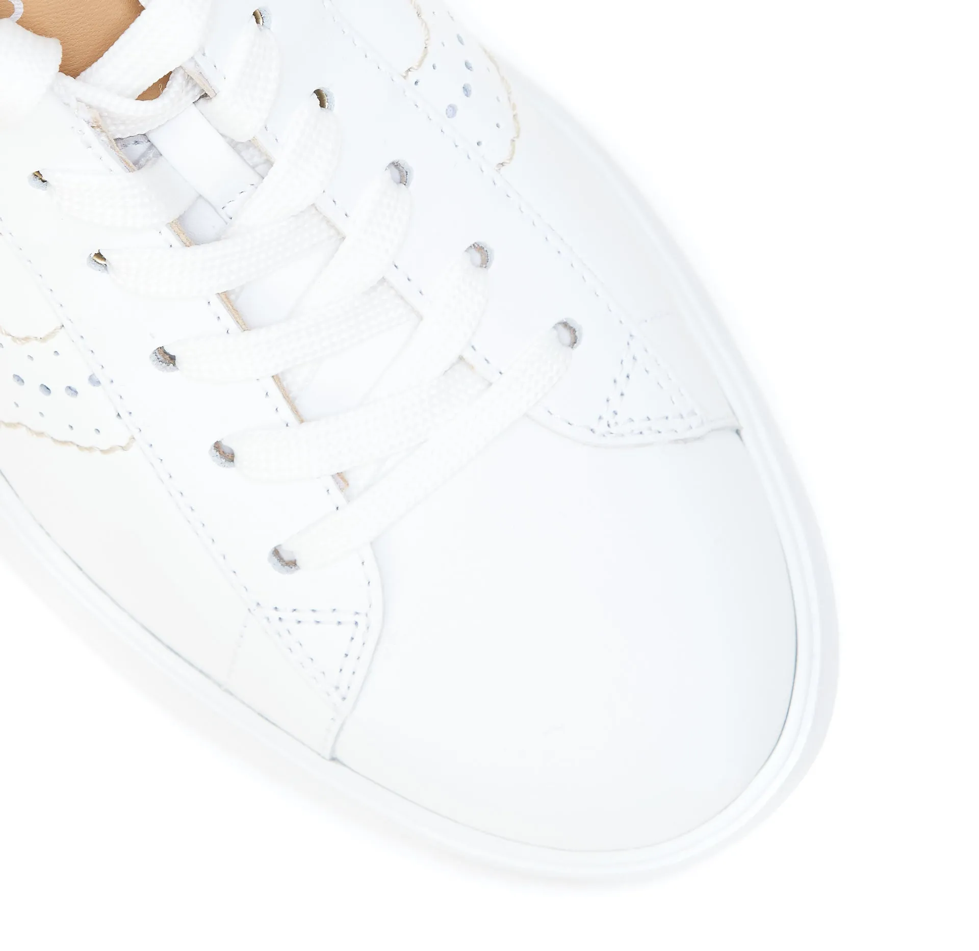 Hogan Round Toe Lace-Up Sneakers