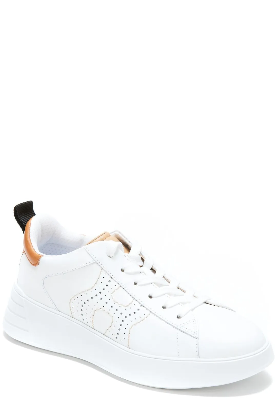 Hogan Round Toe Lace-Up Sneakers