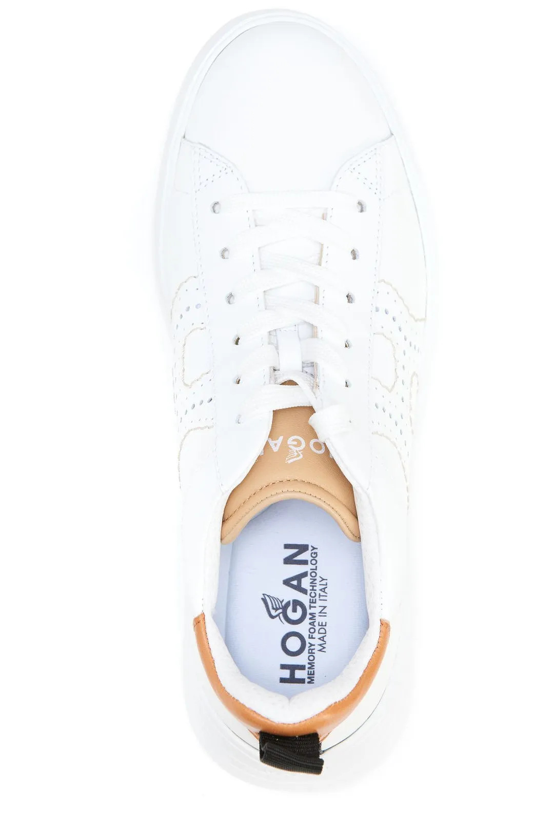 Hogan Round Toe Lace-Up Sneakers
