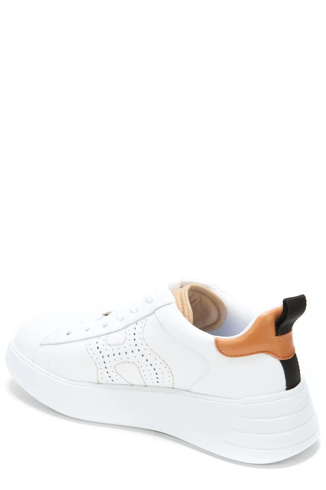 Hogan Round Toe Lace-Up Sneakers