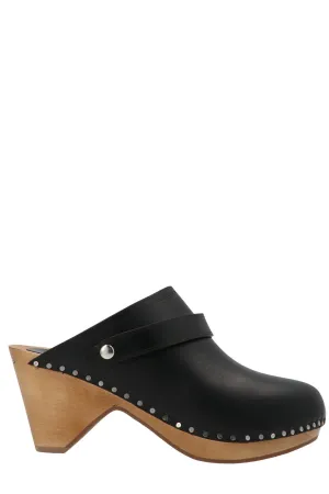 Isabel Marant Logo Plaque High Heel Clogs
