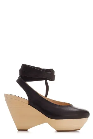 Isabel Marant Palice Wrap-Tie Heeled Clogs