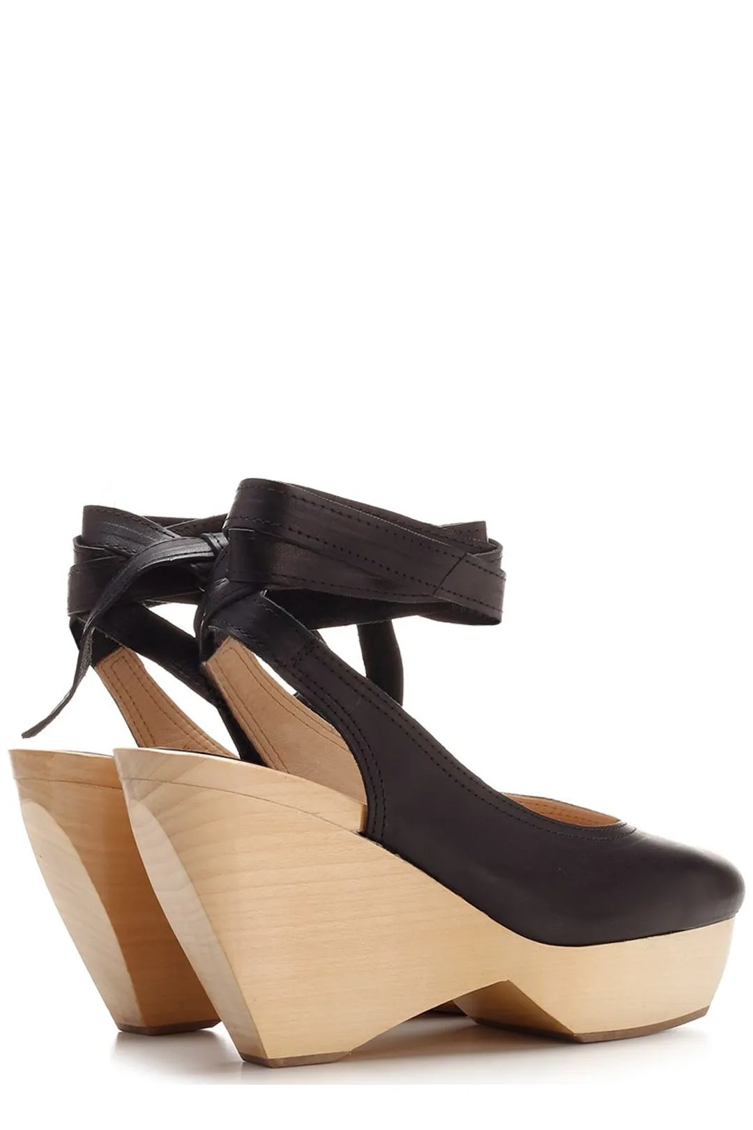 Isabel Marant Palice Wrap-Tie Heeled Clogs