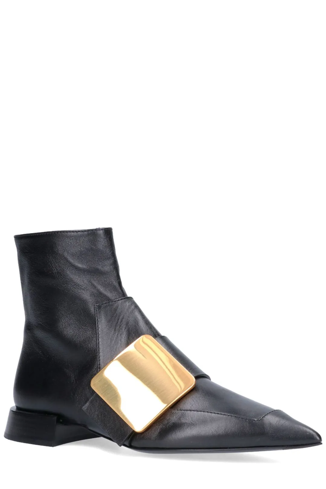 Jil Sander Buckled Pointed-Toe Boots