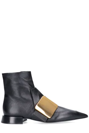 Jil Sander Buckled Pointed-Toe Boots