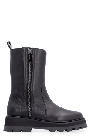 Jimmy Choo Logo Plaque Zip-Up Boots