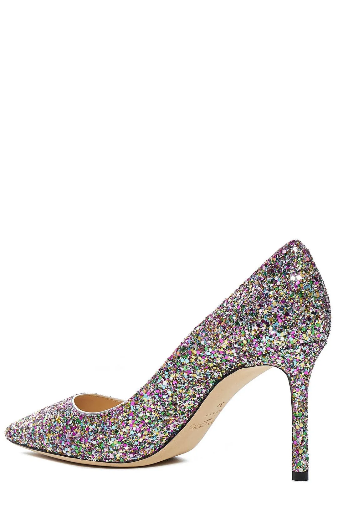 Jimmy Choo Romy 85 Pointed Toe Glitter Pumps