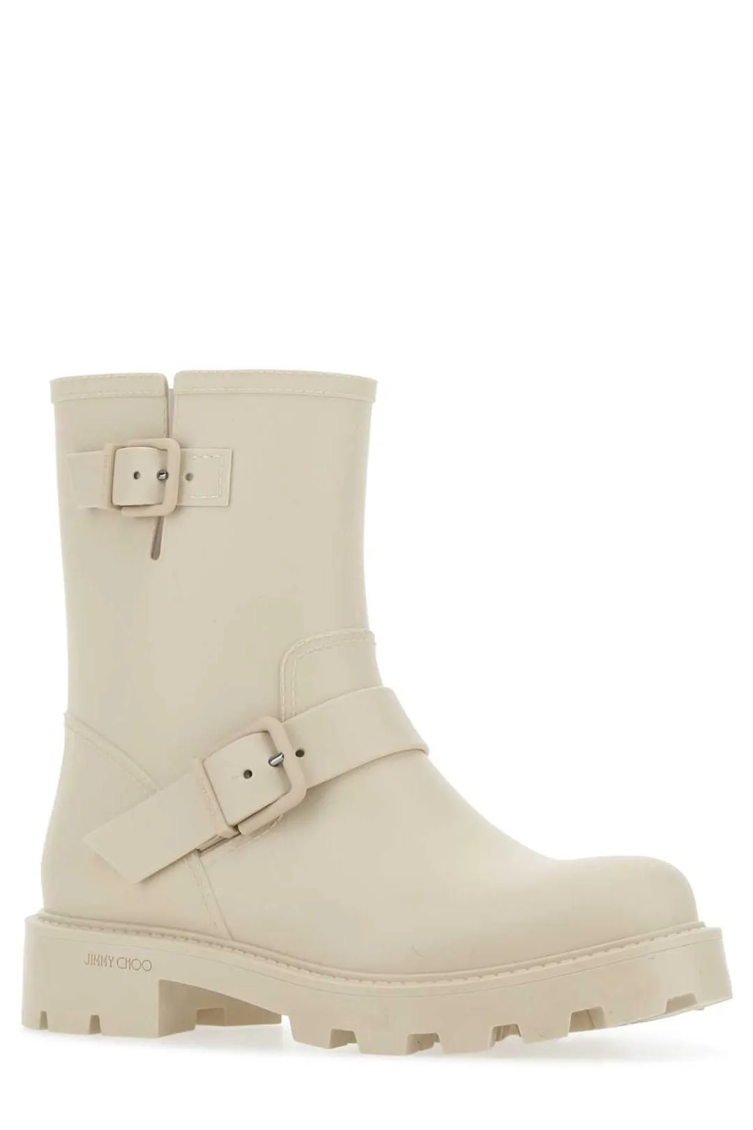 Jimmy Choo Yael Flat Buckle-Detailed Rain Boots