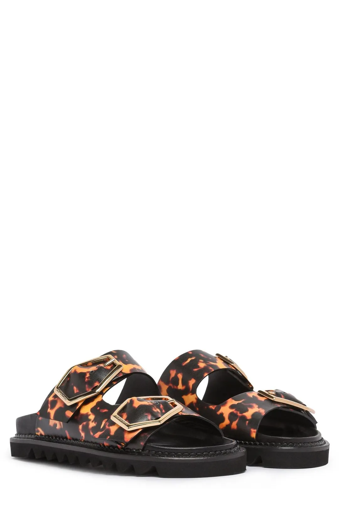 Just Cavalli Leopard Printed Buckle Fastening Sandals
