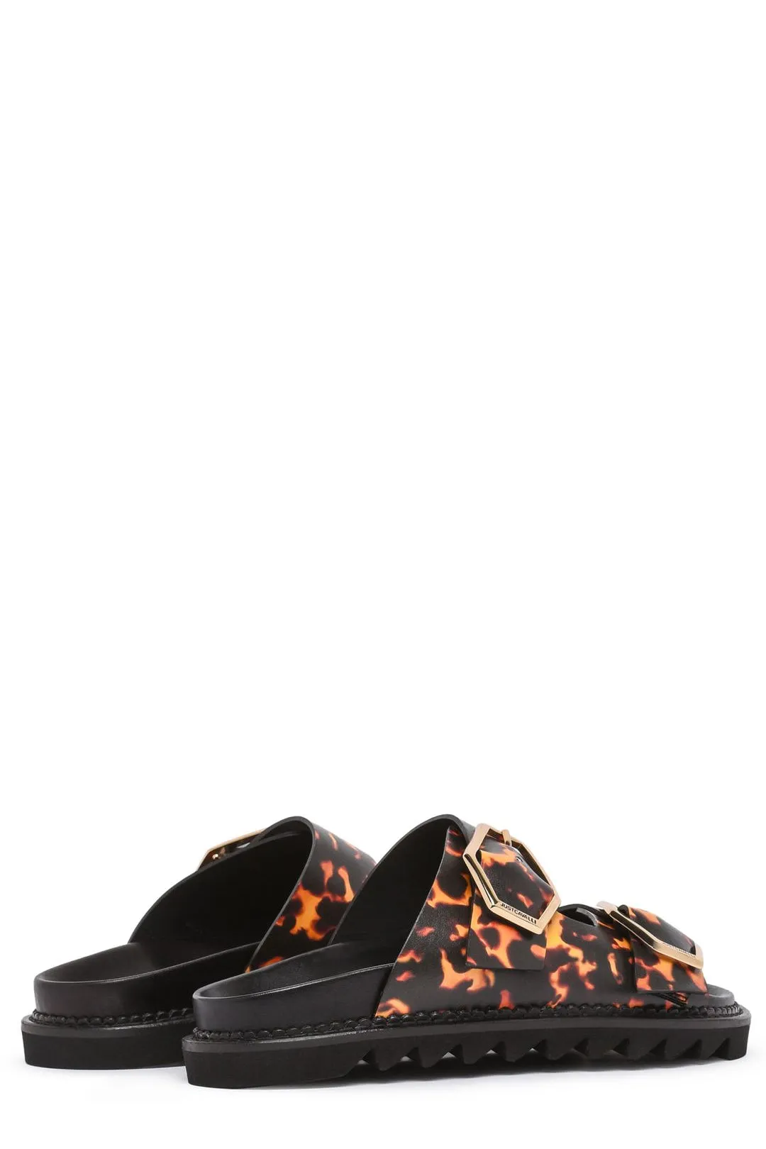 Just Cavalli Leopard Printed Buckle Fastening Sandals