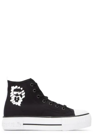 Karl Lagerfeld Logo Embossed High-Top Sneakers
