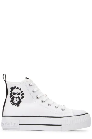 Karl Lagerfeld Logo Embossed High-Top Sneakers