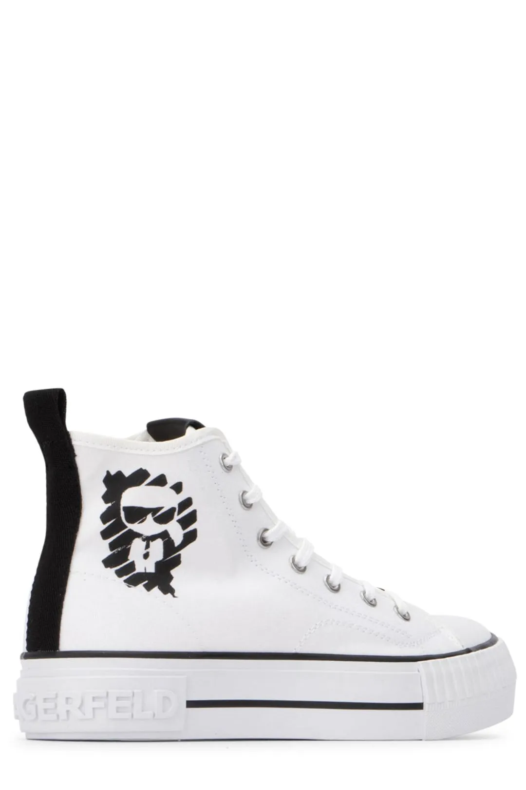 Karl Lagerfeld Logo Embossed High-Top Sneakers