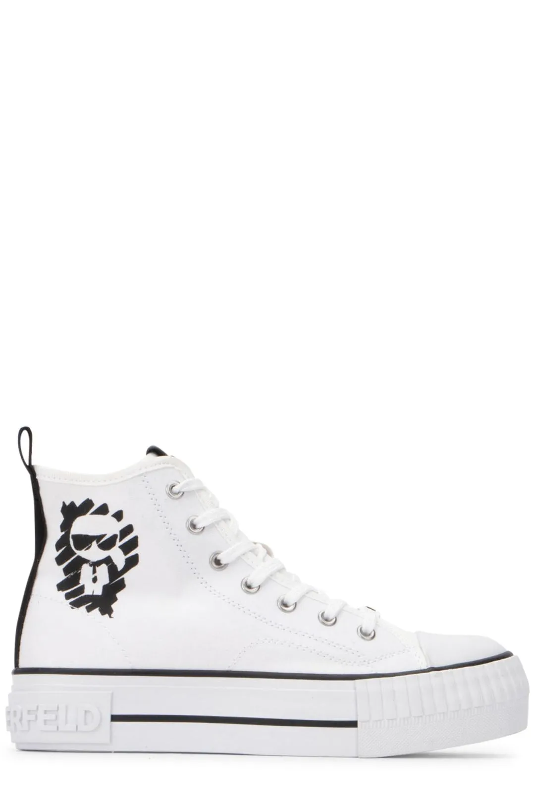Karl Lagerfeld Logo Embossed High-Top Sneakers