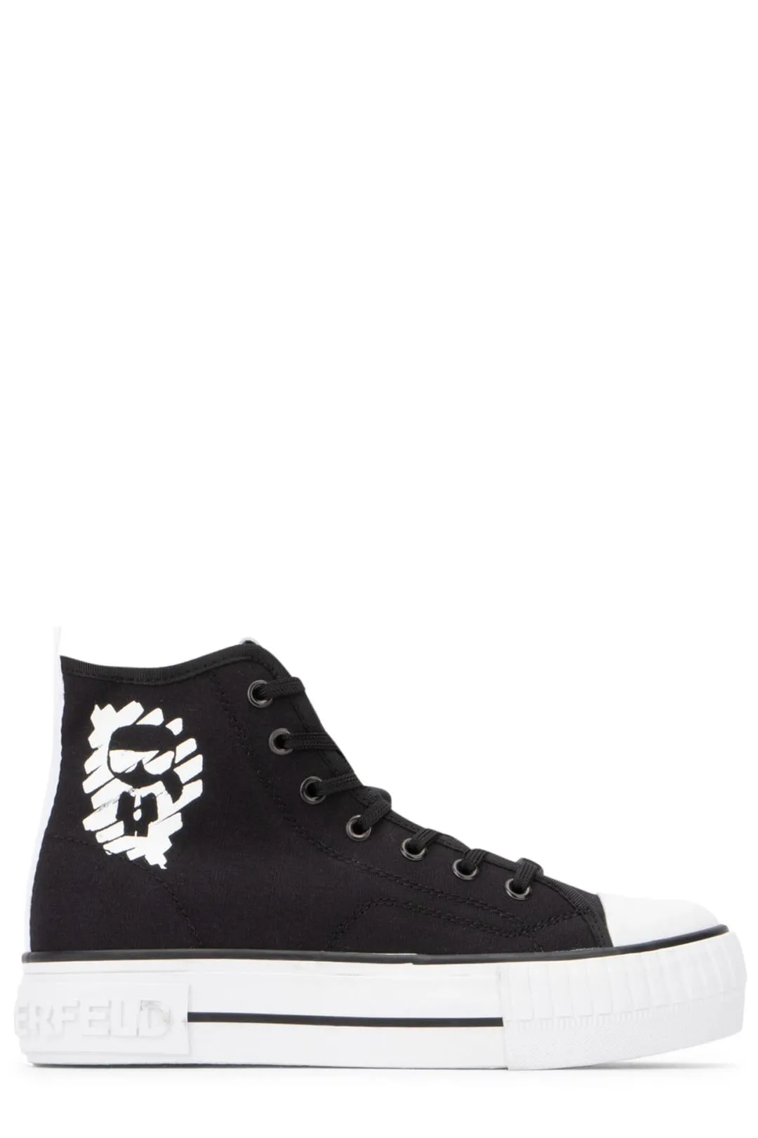 Karl Lagerfeld Logo Embossed High-Top Sneakers