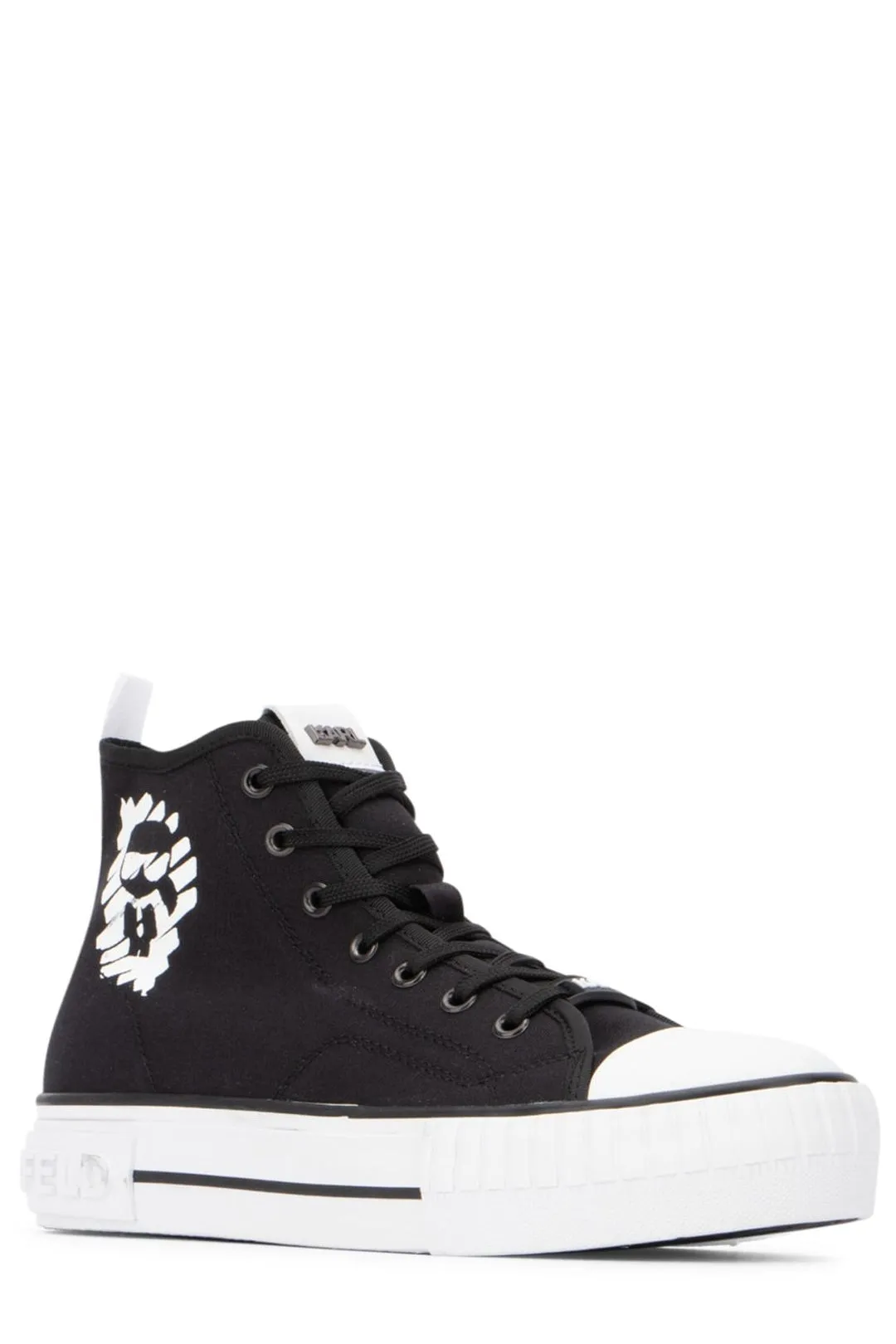 Karl Lagerfeld Logo Embossed High-Top Sneakers