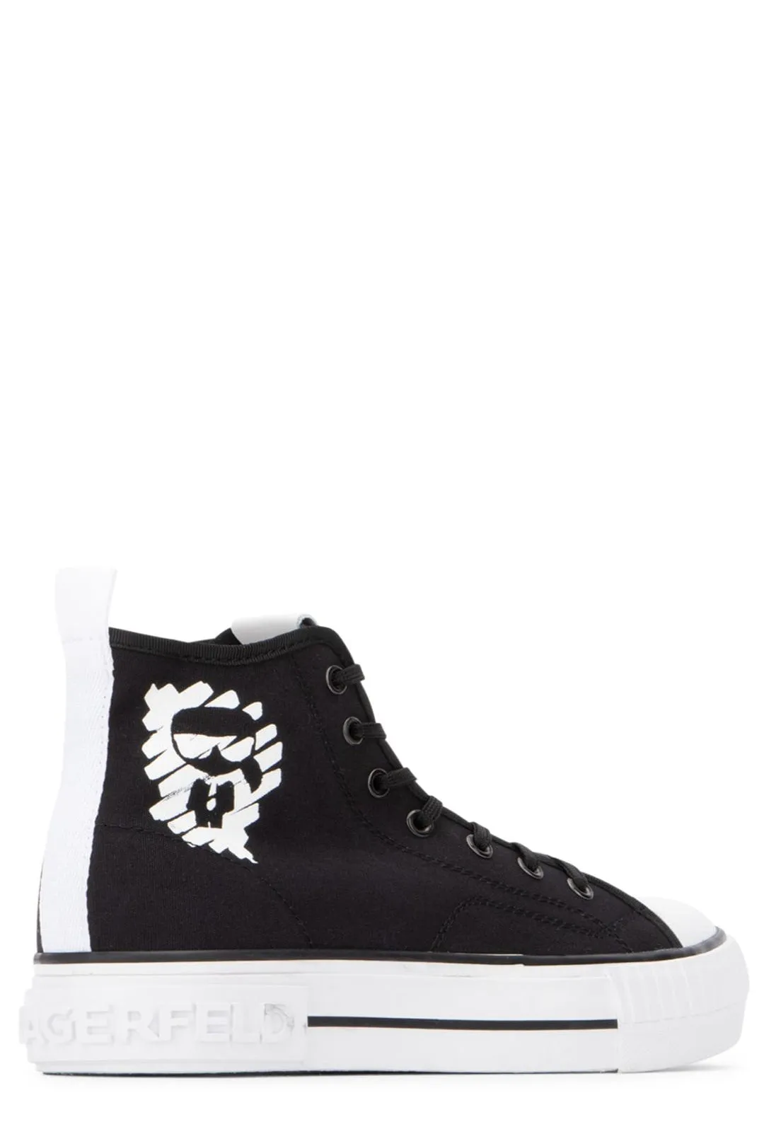 Karl Lagerfeld Logo Embossed High-Top Sneakers