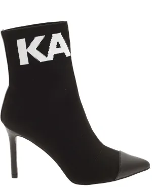 Karl Lagerfeld Pandora Logo Intarsia Ankle Boots