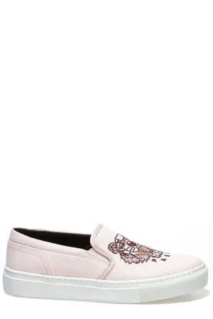 Kenzo Tiger Embroidered Slip-On Sneakers
