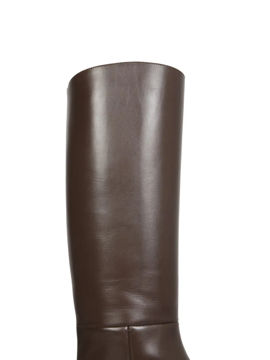 Khaite Derby Knee High Riding Boots