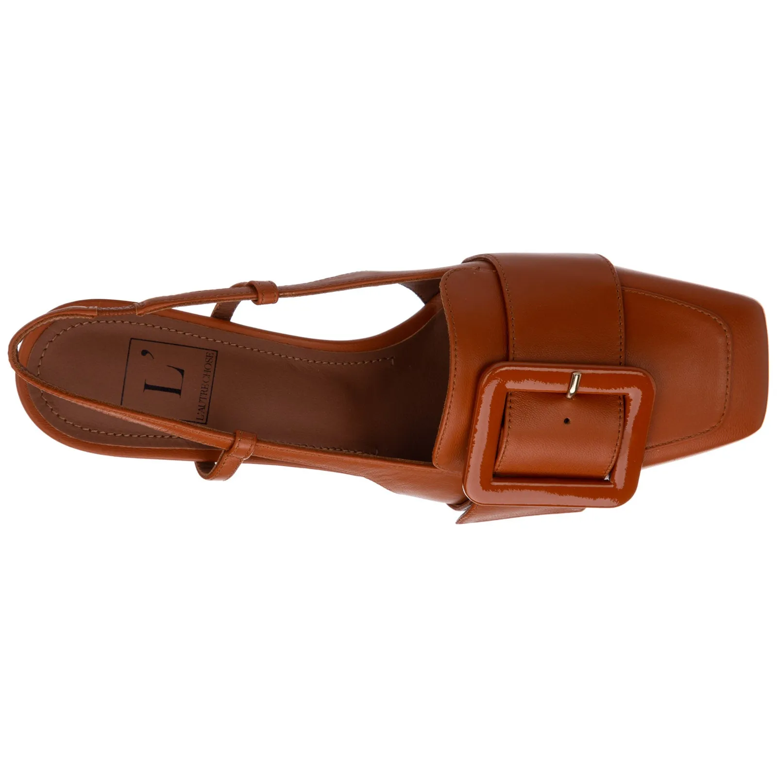 L'Autre Chose Block Heel Slingback Pumps