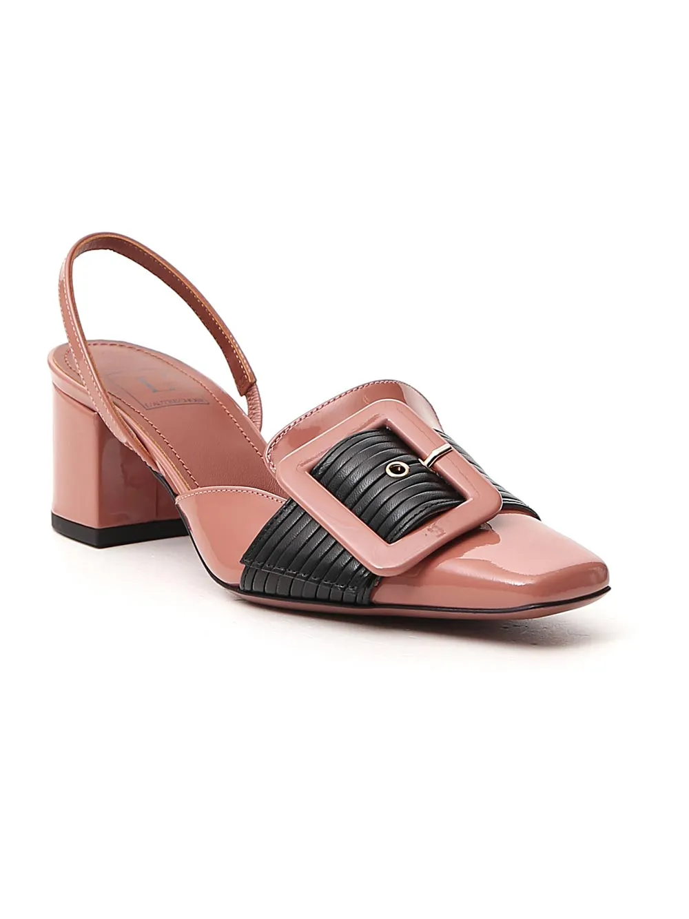 L'Autre Chose Buckle Motif Slingback Pumps