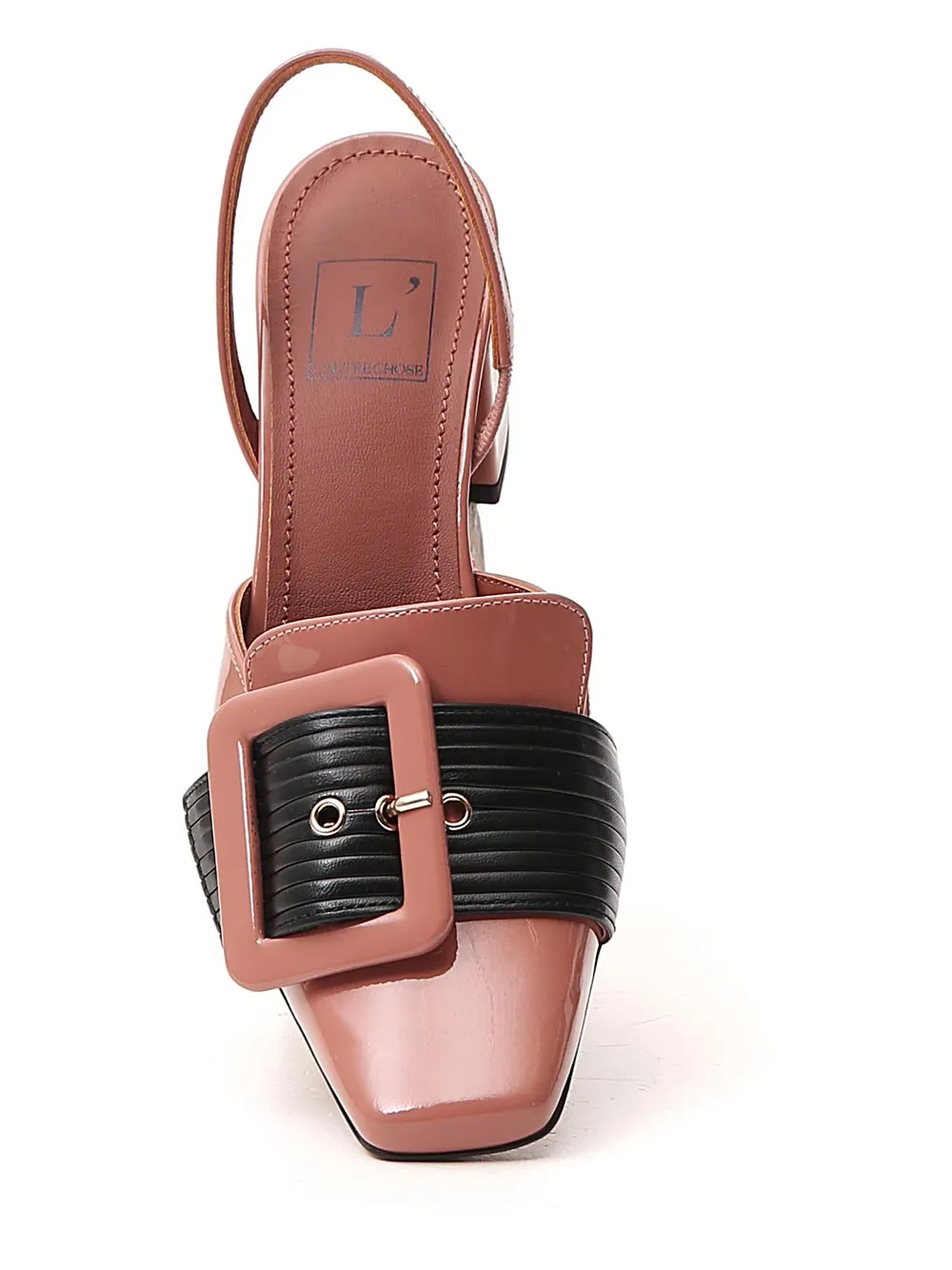 L'Autre Chose Buckle Motif Slingback Pumps