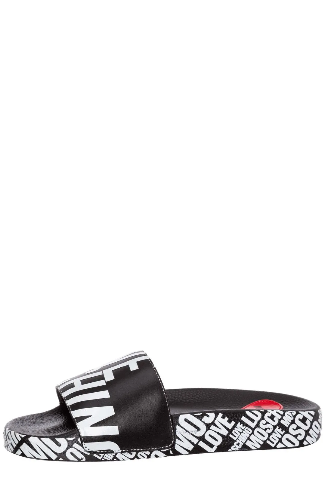Love Moschino Allover Logo Printed Slides