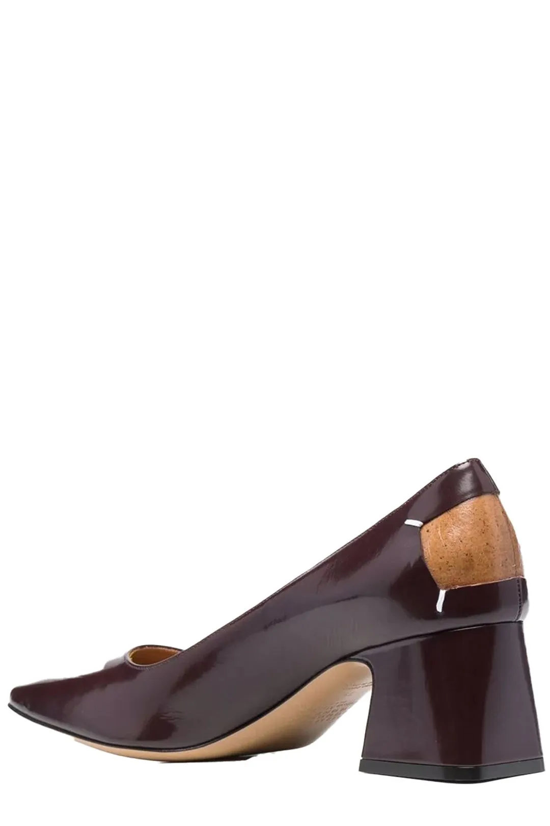 Maison Margiela Square-Toe Low Heel Pumps