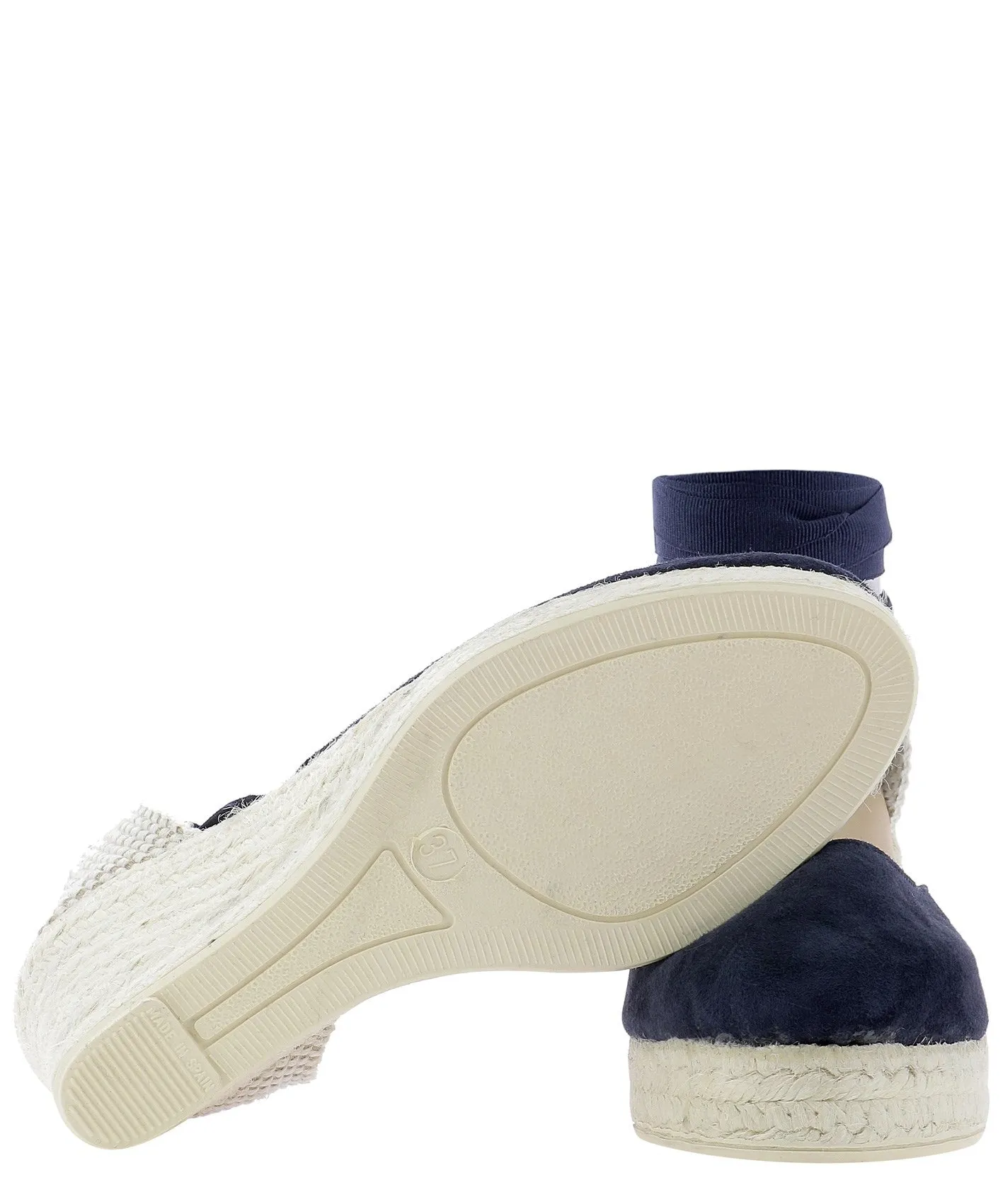 Maneb Wrap-Tie Wedge Espadrilles